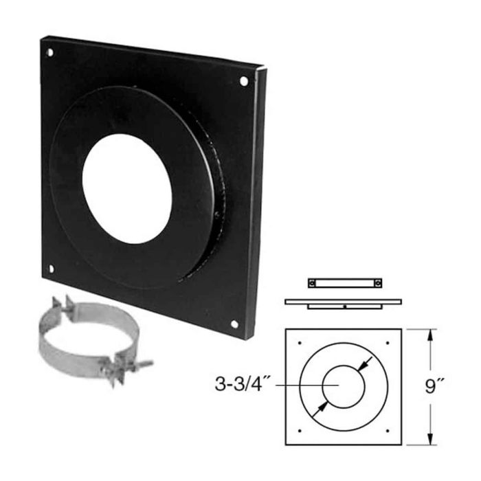 3PVP-FS 3" Pellet Vent Pipe, 3" Firestop