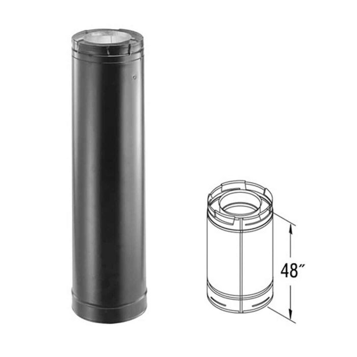 46DVA-48B 48" PIPE LENGTH (BLACK)