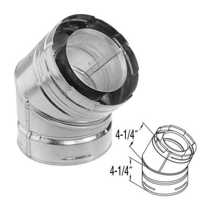 46DVA-E45 45° ELBOW (GALVANIZED)