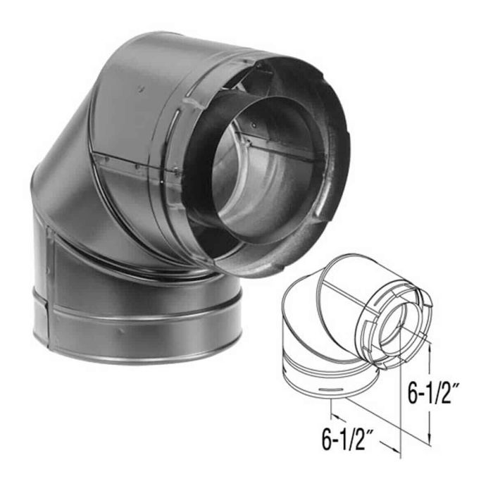 46DVA-E90B 90° ELBOW (BLACK)