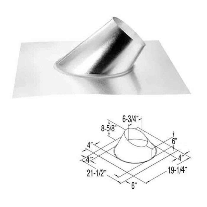46DVA-F12 STEEP ROOF FLASHING 7/12 - 12/12