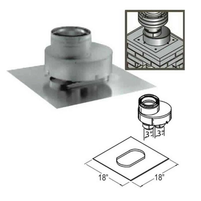 46DVA-GK CHIMNEY LINER TERMINATION KIT(INCLUDES: TERMINATION CONNECTOR & FLASHING)