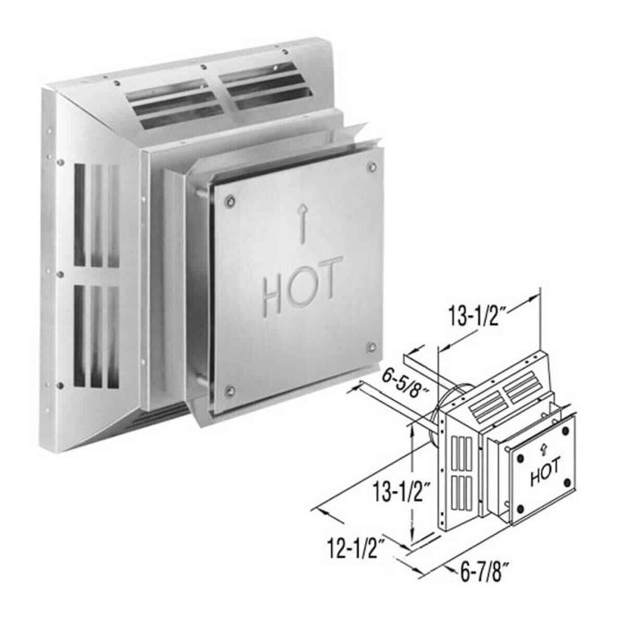 46DVA-HC SQUARE HORIZONTAL TERMINATION CAP (ALUMINUM)