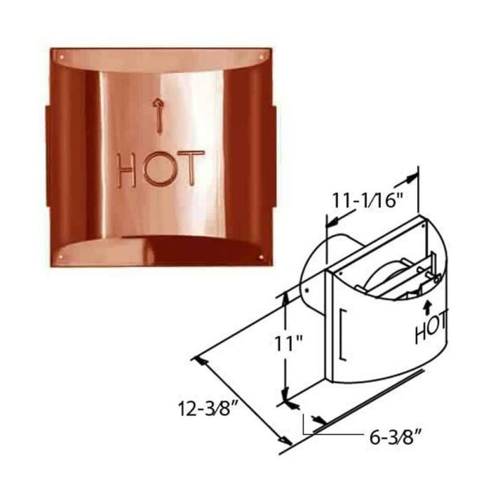 46DVA-HSCH-C HIGH WIND SCONCE CAP ( COPPER)