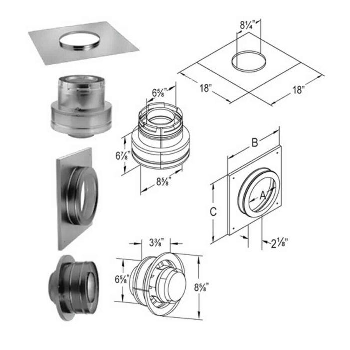 46DVA-KMC MASONRY CHIMNEY CONVERSION KIT