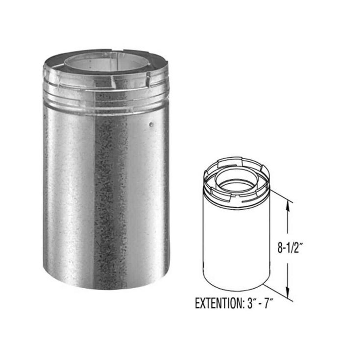 46DVA-08A 8-1/2" PIPE EXTENSION (GALVANIZED)