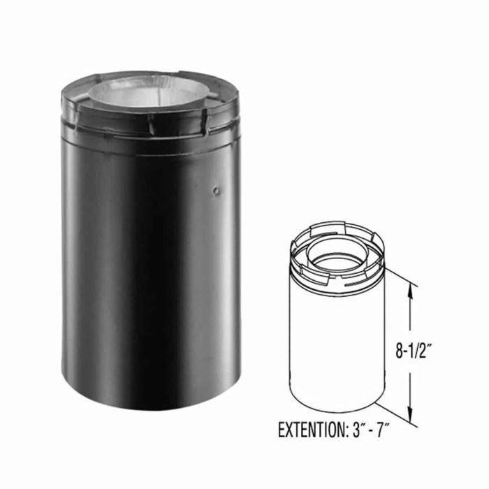 46DVA-08AB 8-1/2" PIPE EXTENSION (BLACK)