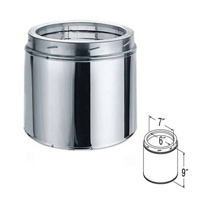 6DT-09SS 9" CHIMNEY PIPE - SS