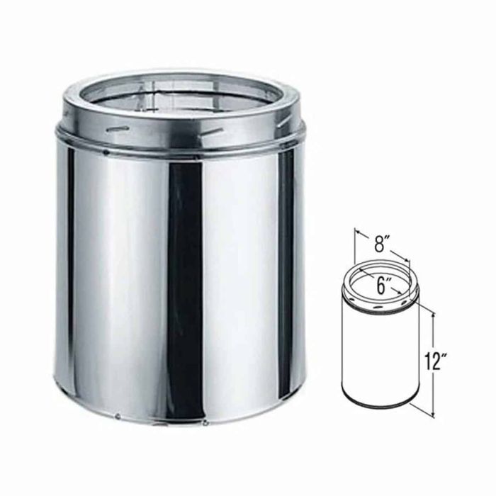 6DT-12SS 12" CHIMNEY PIPE - SS