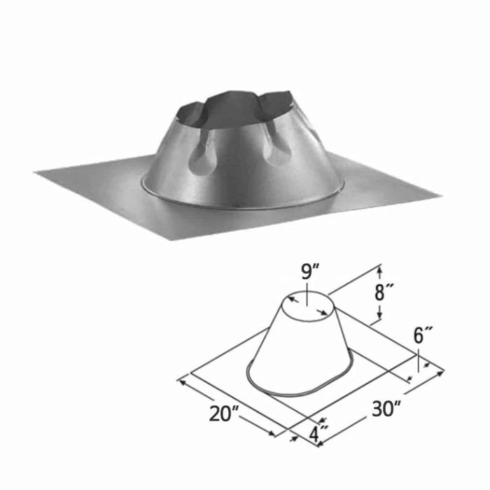6DT-F12DSA DSA ROOF FLASHING 7-12/12 pitch