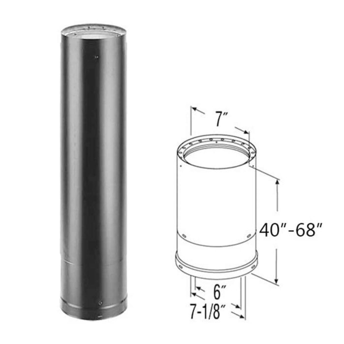 6DVL-68TA TELESCOPING LENGTH 40" - 68"