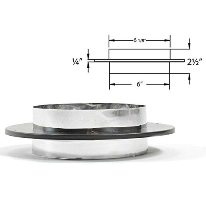 6DVL-ADC DVL/DURABLACK CHIMNEY ADAPTER/WITH TRIM