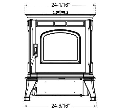 Harmon Absolute43 Pellet Stove - Porcelain Majolica Brown