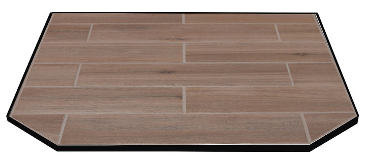 CORNER AJ Hearth Originals Hearth Pad, Type 1, Black Metal Edge (Images for tiles not shape)