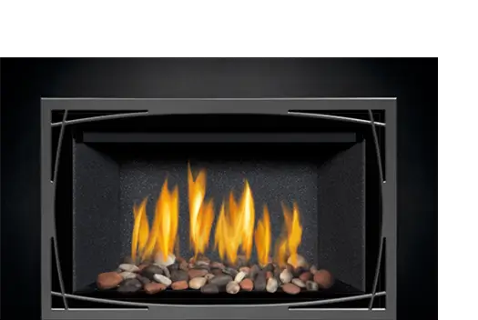 Mendota FV33i Gas Fireplace Insert Décor/Timberline