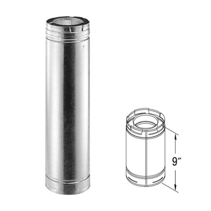 46DVA-09 9" PIPE LENGTH (GALVANIZED)