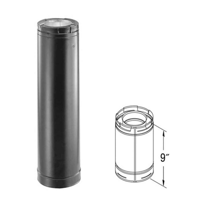 46DVA-09B 9" PIPE LENGTH (BLACK)