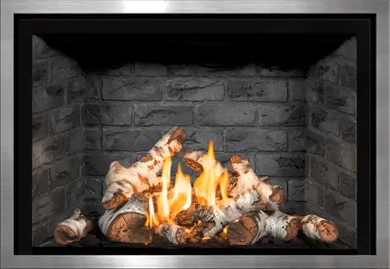 Mendota FV34 Gas Fireplace Décor/Timberline