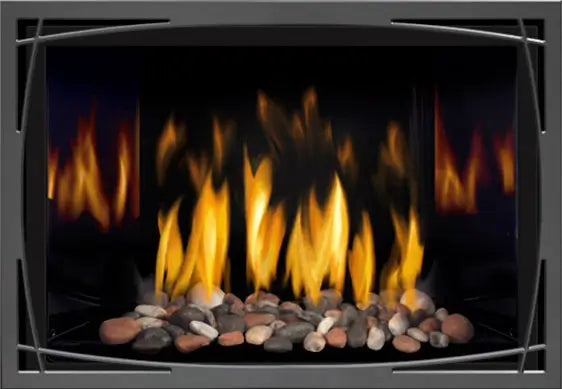 Mendota FV34 Gas Fireplace Décor/Timberline