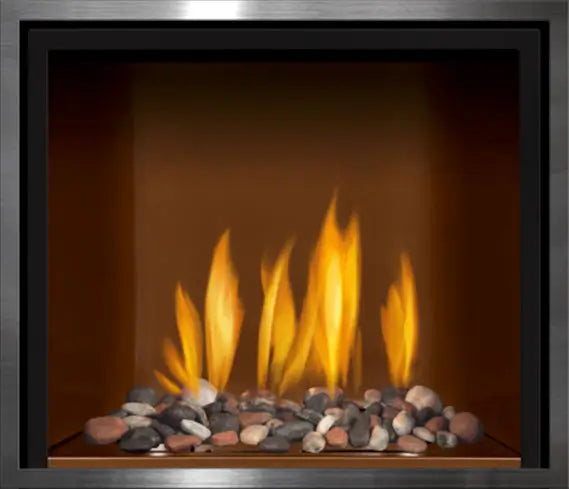 Mendota FV41 Gas Fireplace Décor/Timberline