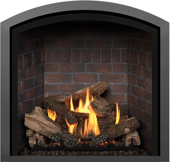 Mendota FV41 Arch Gas Fireplace FullView