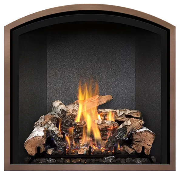 Mendota FV41 Arch Gas Fireplace FullView