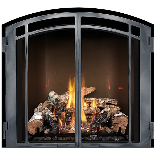 Mendota FV41 Arch Gas Fireplace FullView