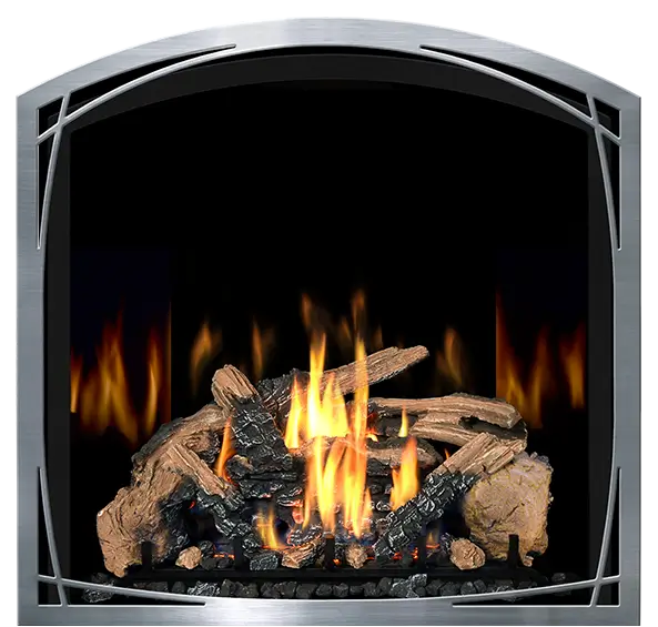Mendota FV41 Arch Gas Fireplace FullView
