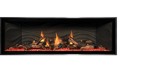 Mendota ML60 Linear Gas Fireplace Décor/Timberline