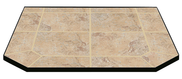 CORNER AJ Hearth Originals Hearth Pad, Type 1, Black Metal Edge (Images for tiles not shape)