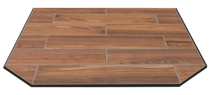 CORNER AJ Hearth Originals Hearth Pad, Type 1, Black Metal Edge (Images for tiles not shape)