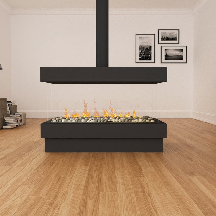 Ortal Island 130 (Signature Burner), flat hood, with base