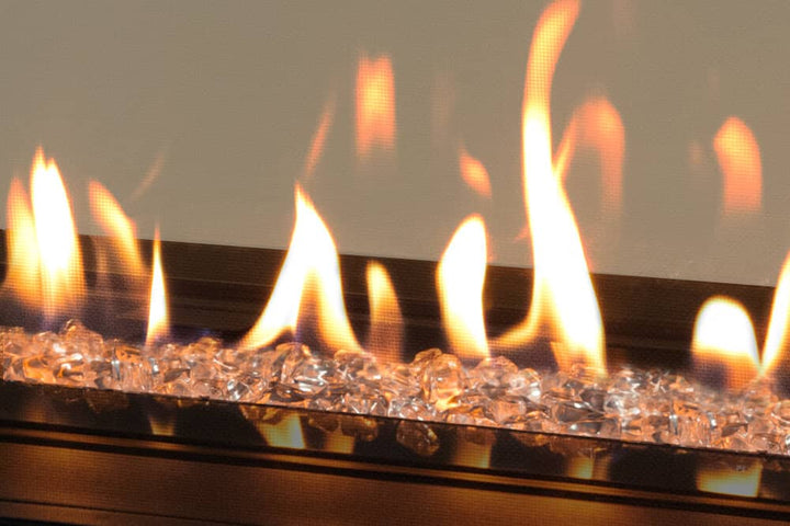 Valor LX1 Pier gas fireplace with Murano glass