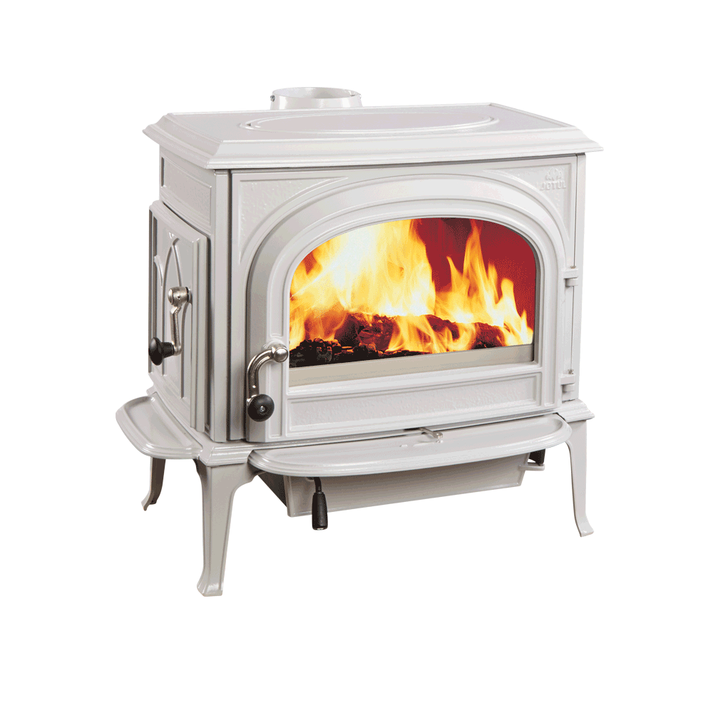 Jotul F 500 V3 Oslo Clean Face wood stove, linen enamel
