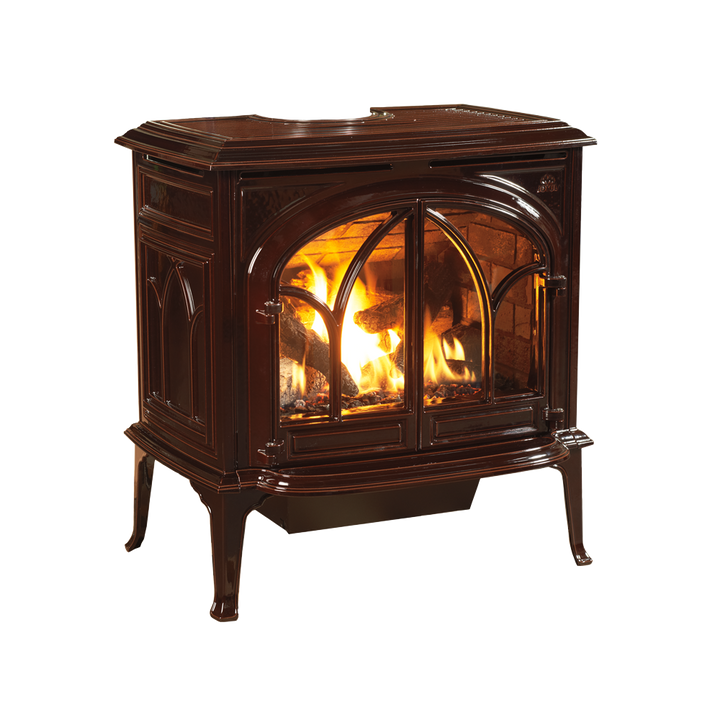 Jotul GF 500 DV Portland gas stove in Brown Majolica
