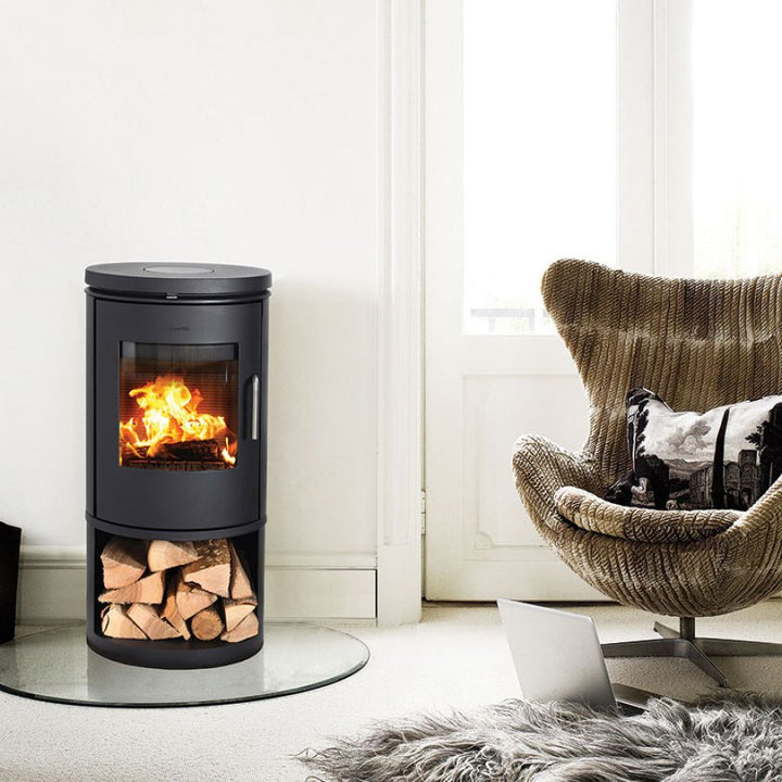 Morsø 6143 wood stove with log storage