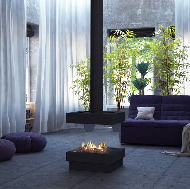 Ortal Island 70 (Signature Burner), flat hood, with base
