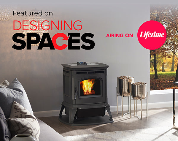 Harman Absolute43 pellet stove in a living space