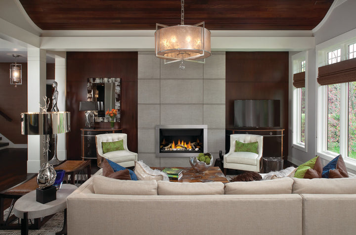 Napoleon Ascent Linear 36 gas fireplace installed in a living room