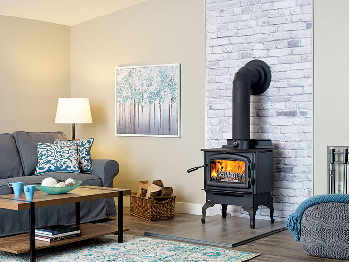 Regency Cascades F1500 wood stove in a room setting