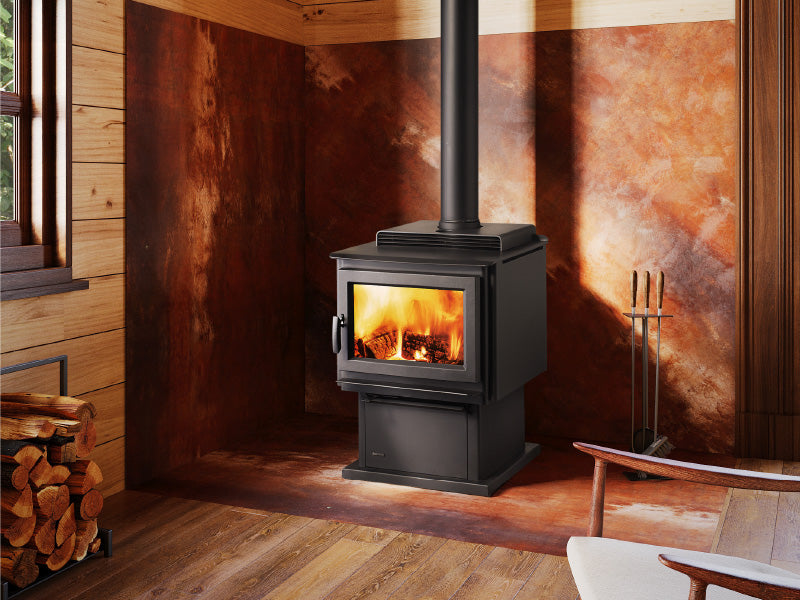 Regency Pro-Series F3500 wood stove in a room setting