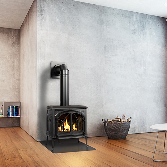Jotul GF 500 DV IPI Portland gas stove in a room setting