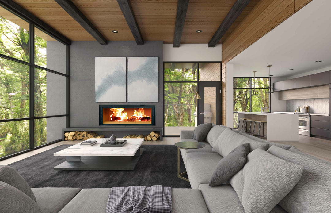 Renaissance Linear 50 wood-burning fireplace