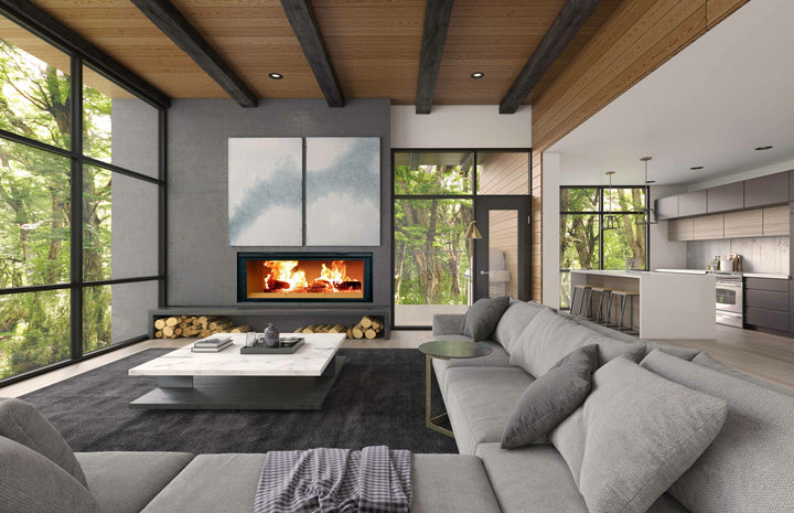 Renaissance Linear 50 wood-burning fireplace