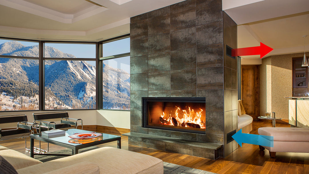 Renaissance Linear 50 wood-burning fireplace