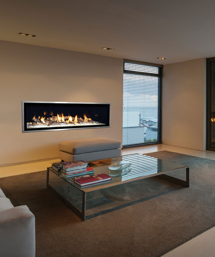 Mendota ML72 Linear Gas Fireplace Décor/Timberline