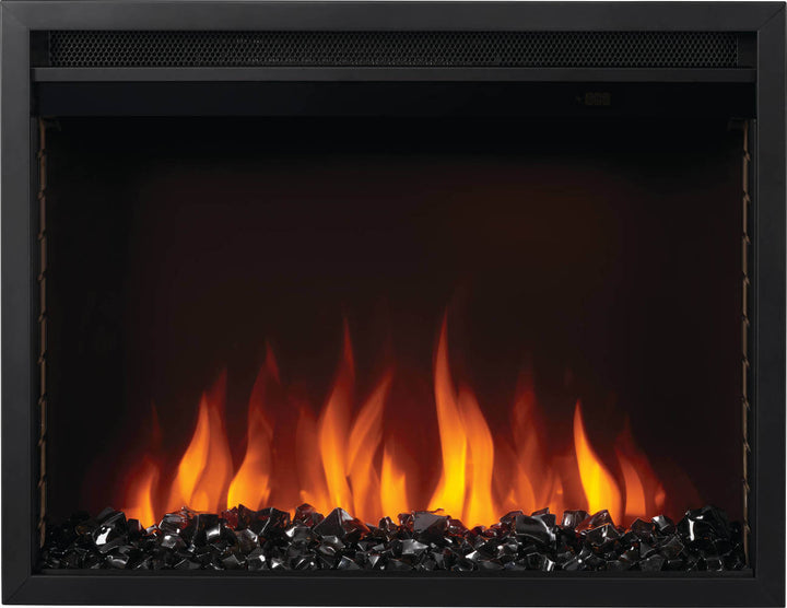 Napoleon Cineview 26 electric fireplace with crystal media and orange flames