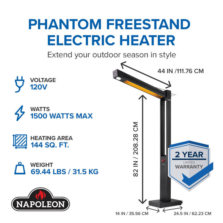 Napoleon Phantom Freestand - Outdoor Electric Infrared Heater