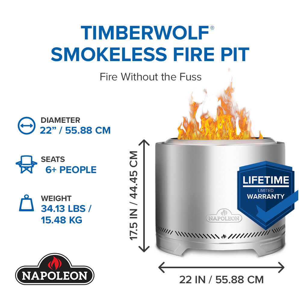 Napoleon Timberwolf Smokeless Wood Fire Pit