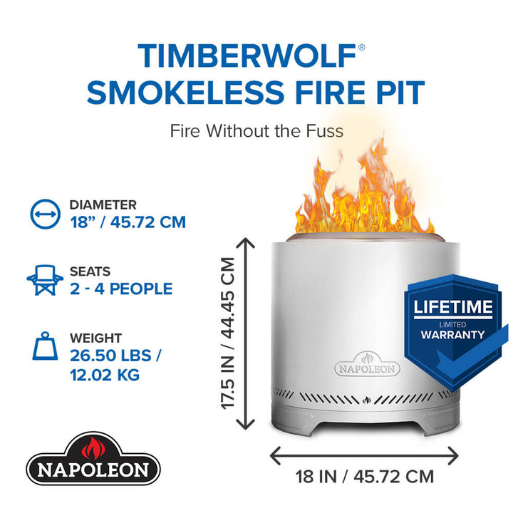 Napoleon Timberwolf Smokeless Wood Fire Pit
